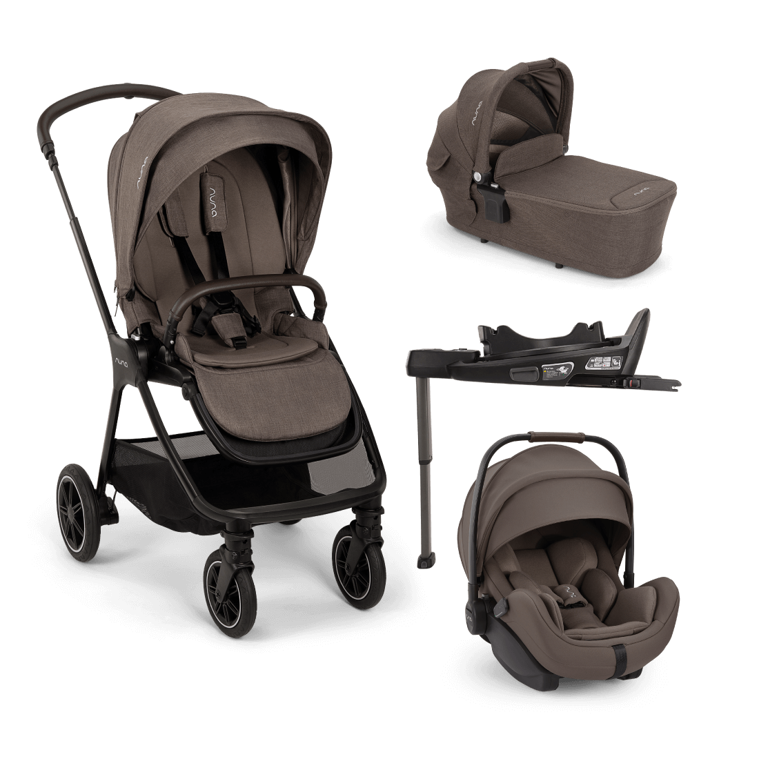 triv™ next + lytl™ + arra™ flex + base™ curv travel system