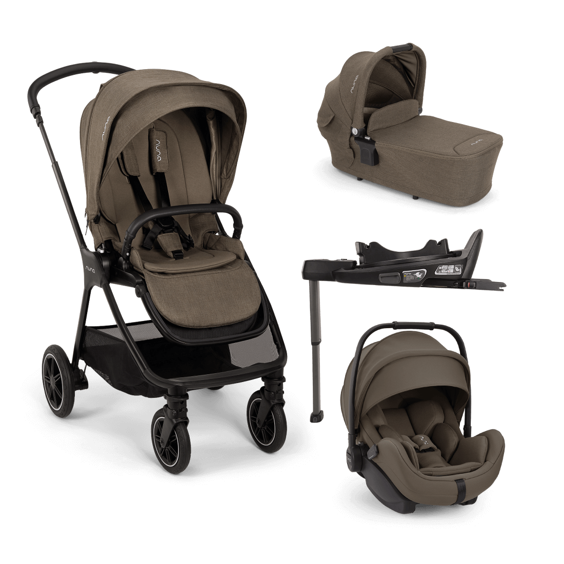 triv™ next + lytl™ + arra™ flex + base™ curv travel system
