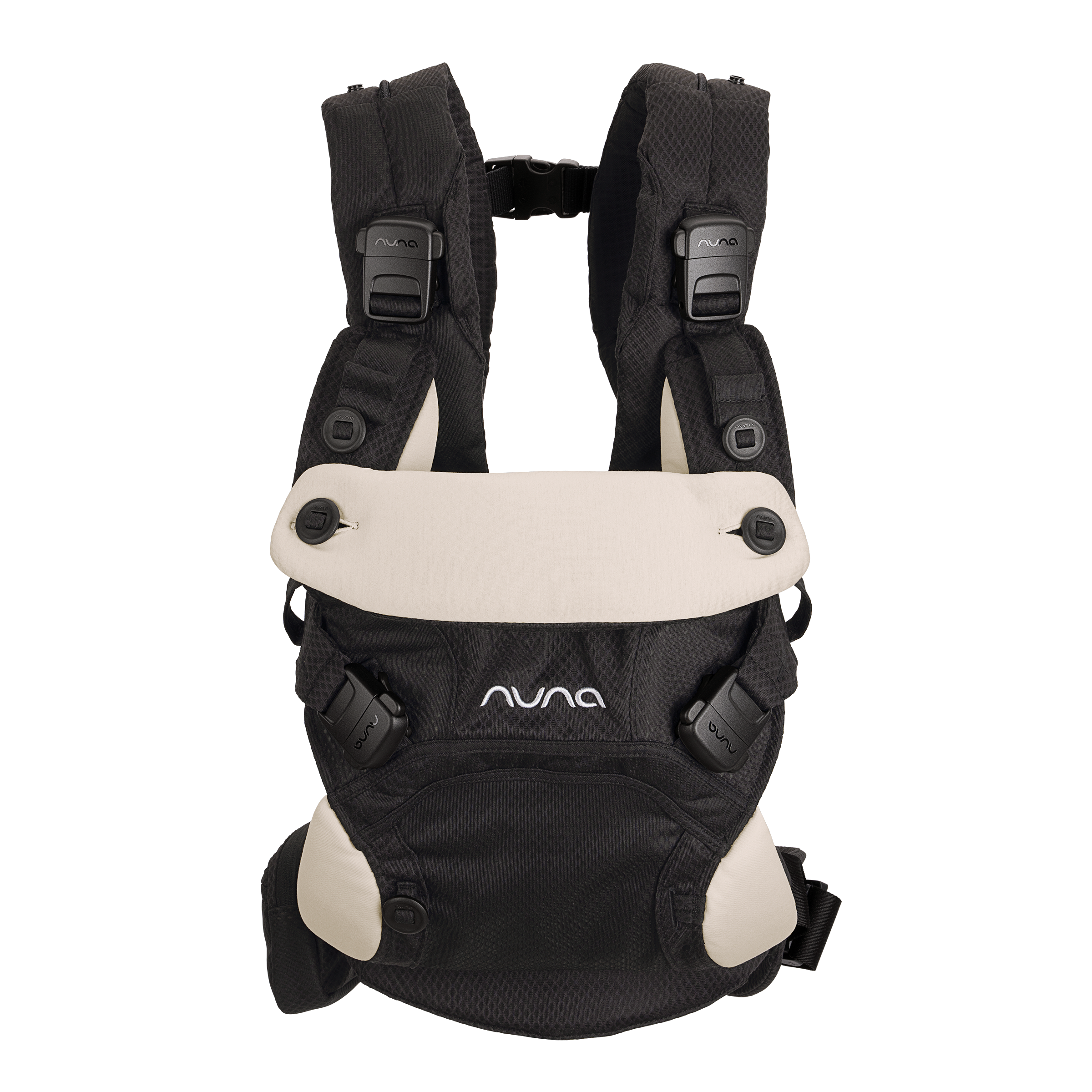Mochila portabebés Nuna CUDL clik en color Caviar