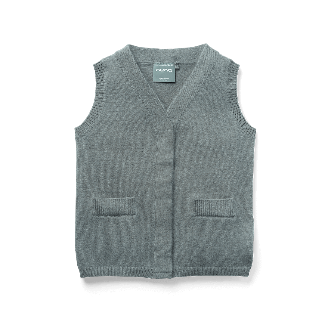 A front image of the Nuna Cashmere Vest in Athens fashion