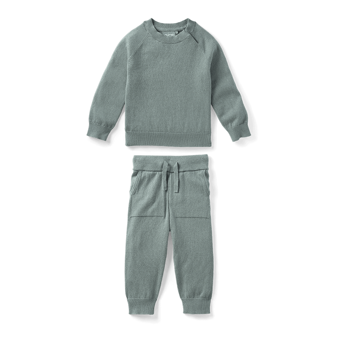 Front image of the Nuna Cotton Two-Piece Sweater Set in Athens fashion