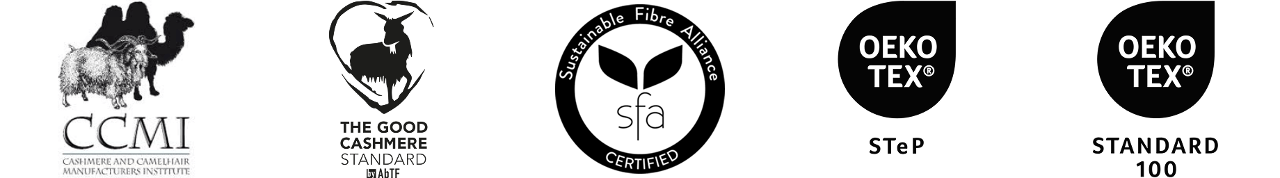 Five logos for each of the globally recognized standards mentioned.