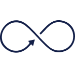 Durable icon of an infinity sign